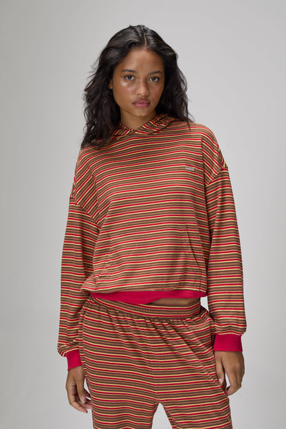 Walker Soft Shrunken Hoodie in Red