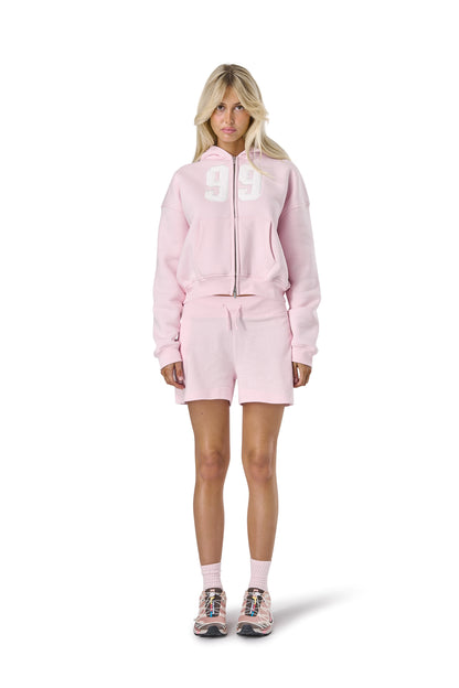 99 Shrunken Zip Hoodie in Bunny
