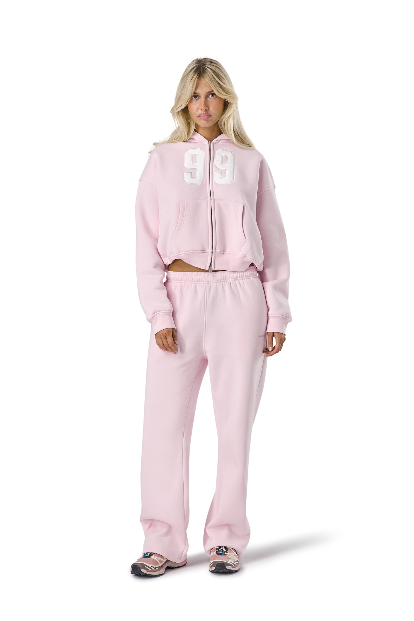 99 Shrunken Zip Hoodie in Bunny
