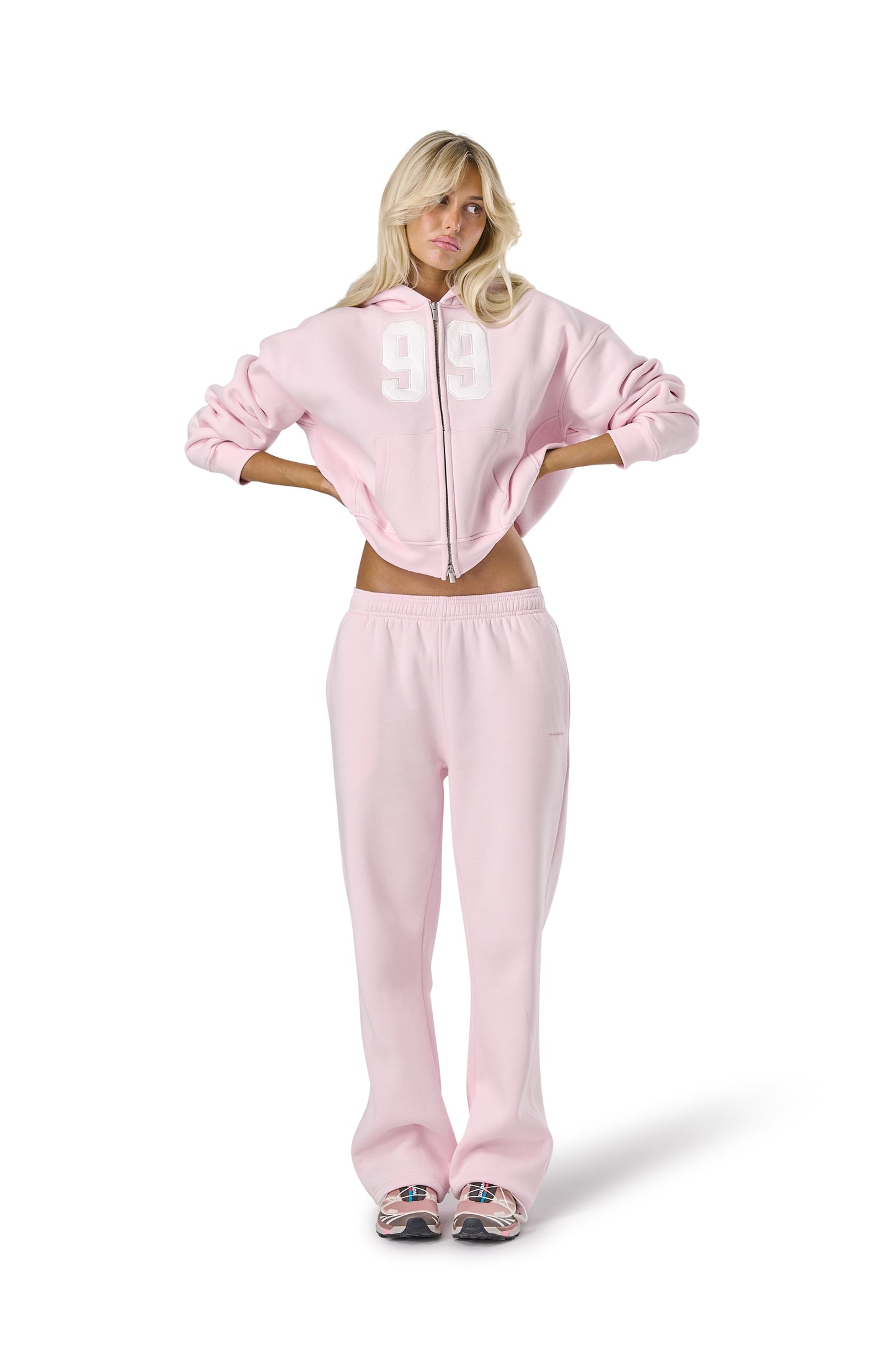 99 Shrunken Zip Hoodie in Bunny